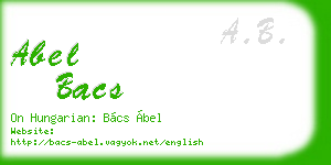 abel bacs business card
